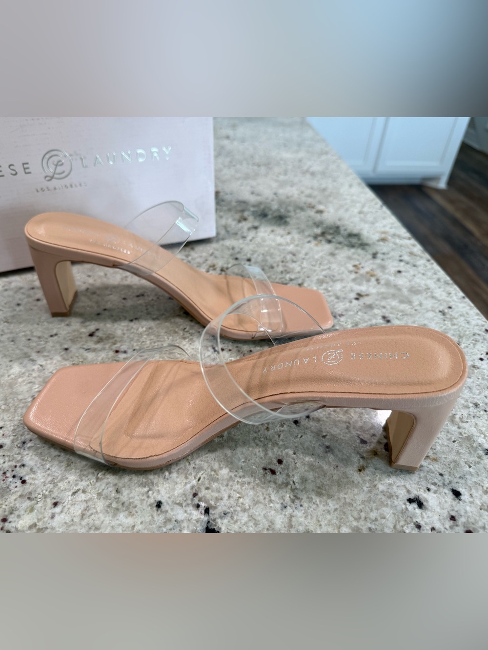 Chinese Laundry Nude Clear-Strap Block Dress Heel Sandal - Picture 3 of 16
